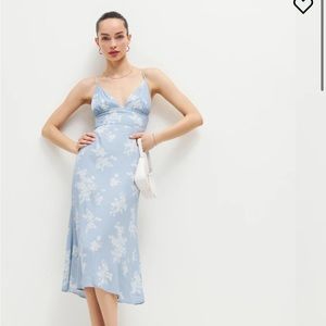 New Reformation Blue Floral Talita Dress - 8